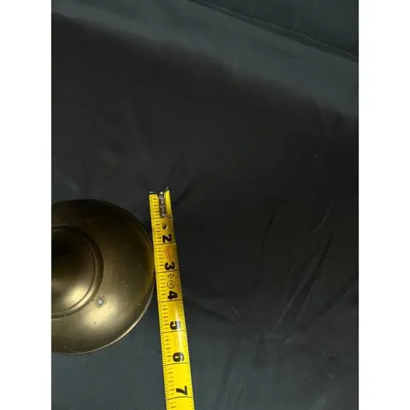 12" Mid-Century Vintage Solid Tapered Brass Vase Urn Hand Made in India - Picture 9 of 9